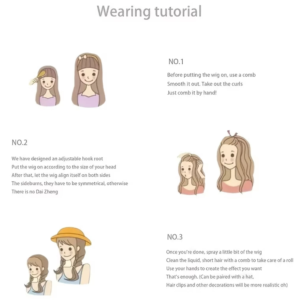 Brown Deep wave Faux hair wig