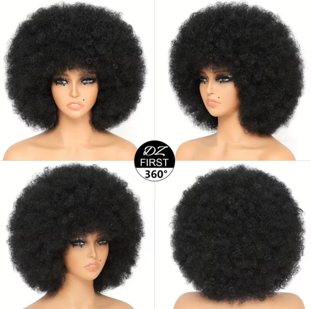 Bouncy afro curly wig