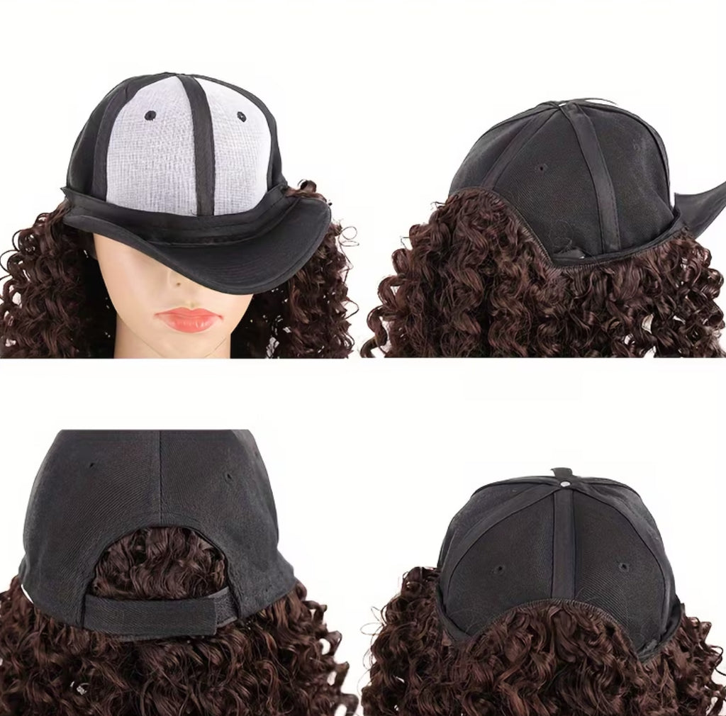 African small curly hat wig