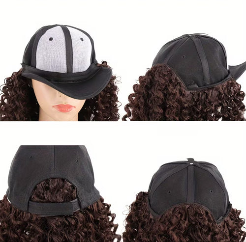 African small curly hat wig